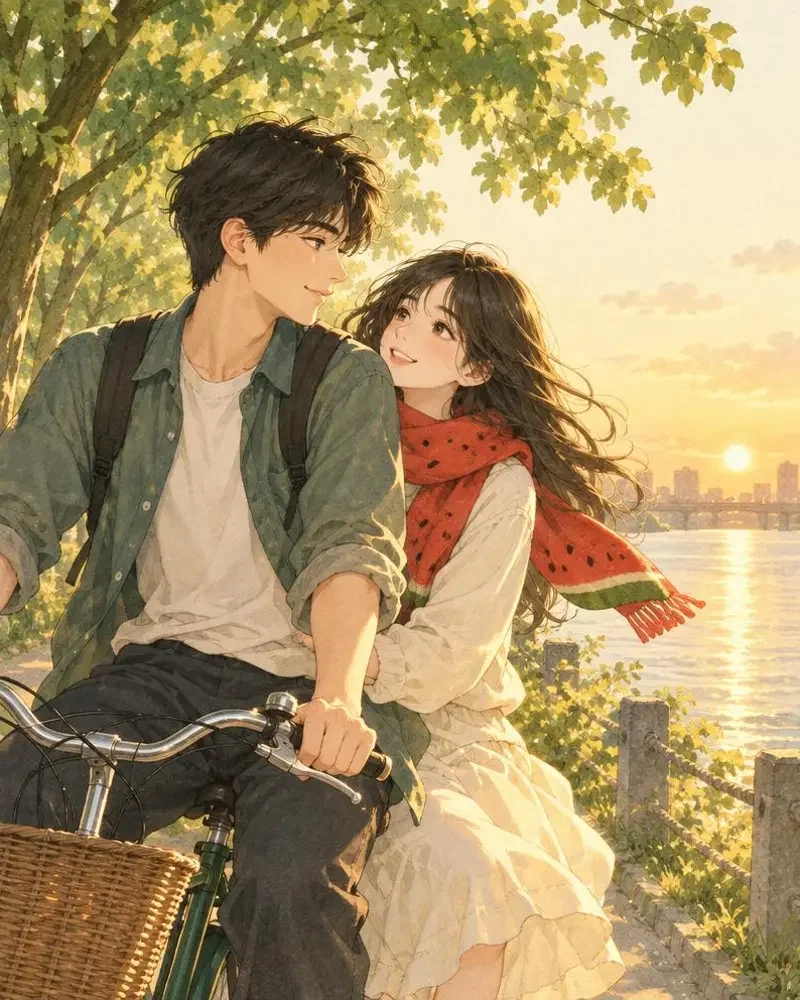 《脖子上的夏天》封面,第42话更新